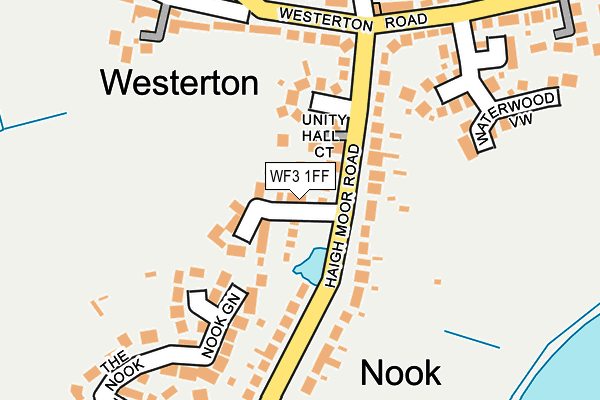 WF3 1FF map - OS OpenMap – Local (Ordnance Survey)