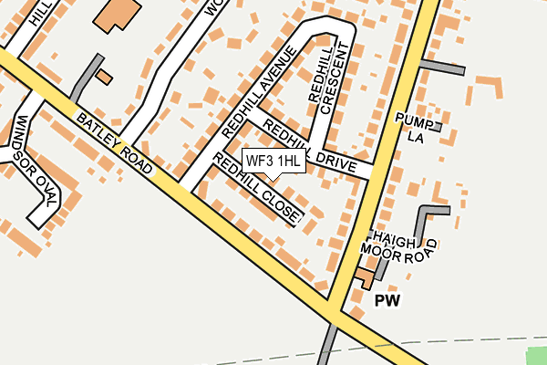 WF3 1HL map - OS OpenMap – Local (Ordnance Survey)