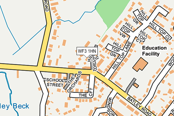 WF3 1HN map - OS OpenMap – Local (Ordnance Survey)
