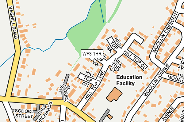 WF3 1HR map - OS OpenMap – Local (Ordnance Survey)