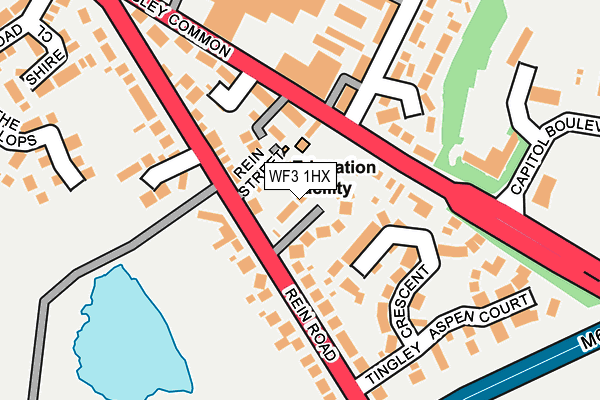 WF3 1HX map - OS OpenMap – Local (Ordnance Survey)