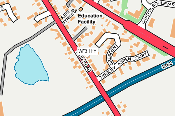 WF3 1HY map - OS OpenMap – Local (Ordnance Survey)