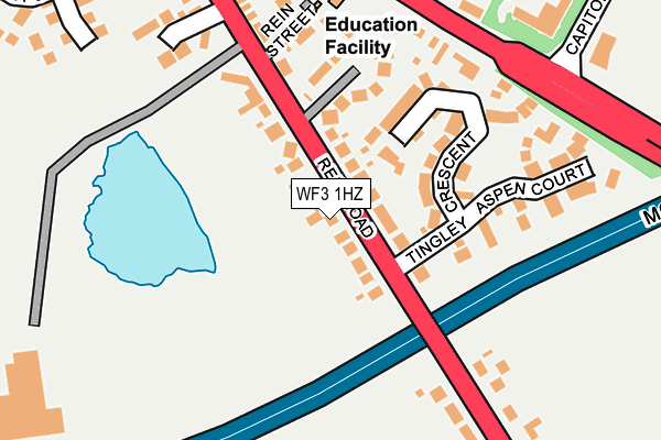 WF3 1HZ map - OS OpenMap – Local (Ordnance Survey)