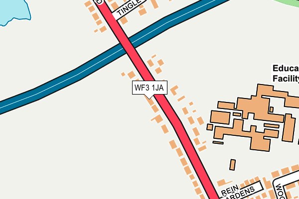 WF3 1JA map - OS OpenMap – Local (Ordnance Survey)