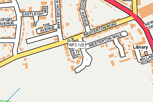 WF3 1JS map - OS OpenMap – Local (Ordnance Survey)