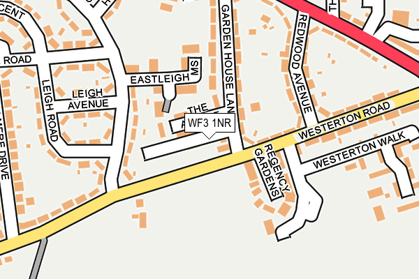 WF3 1NR map - OS OpenMap – Local (Ordnance Survey)