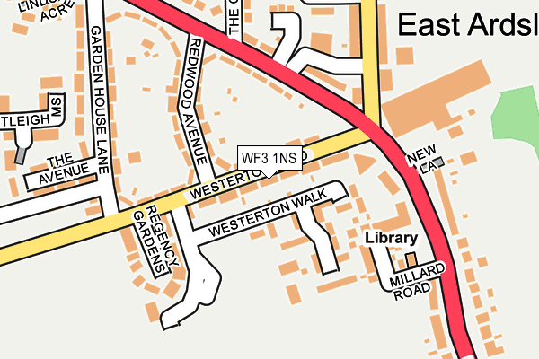 WF3 1NS map - OS OpenMap – Local (Ordnance Survey)