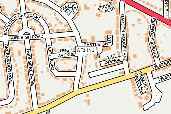 WF3 1NU map - OS OpenMap – Local (Ordnance Survey)