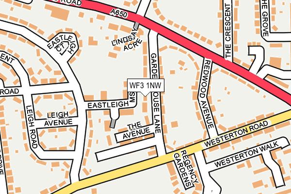 WF3 1NW map - OS OpenMap – Local (Ordnance Survey)