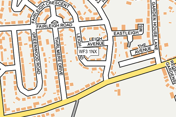 WF3 1NX map - OS OpenMap – Local (Ordnance Survey)