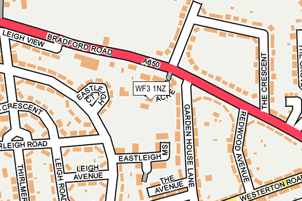 WF3 1NZ map - OS OpenMap – Local (Ordnance Survey)
