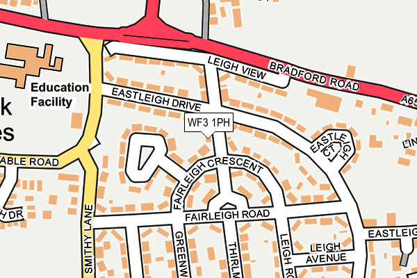 WF3 1PH map - OS OpenMap – Local (Ordnance Survey)