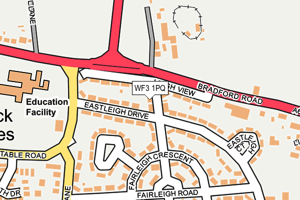 WF3 1PQ map - OS OpenMap – Local (Ordnance Survey)