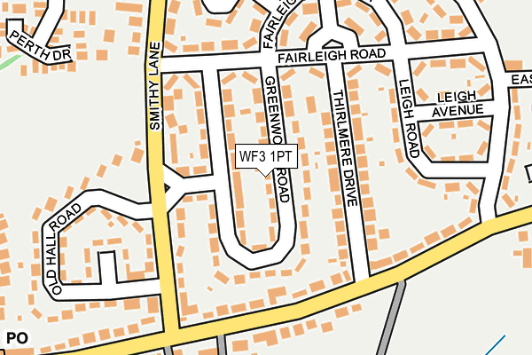 WF3 1PT map - OS OpenMap – Local (Ordnance Survey)