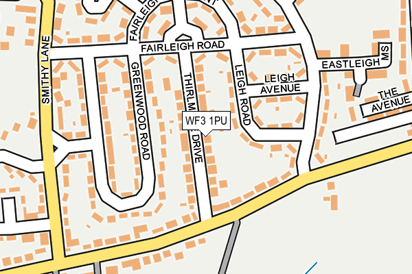 WF3 1PU map - OS OpenMap – Local (Ordnance Survey)
