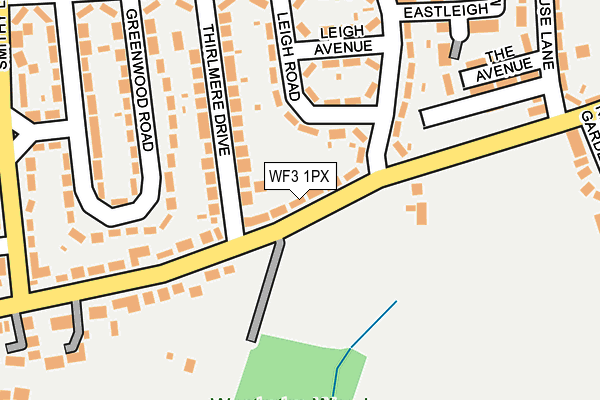 WF3 1PX map - OS OpenMap – Local (Ordnance Survey)