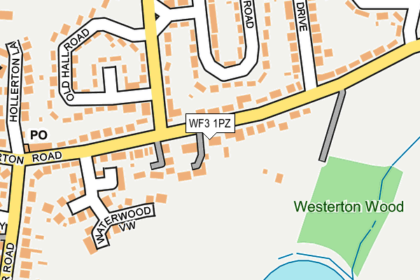 WF3 1PZ map - OS OpenMap – Local (Ordnance Survey)