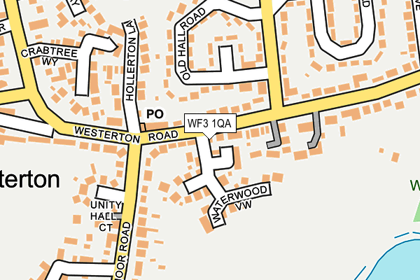 WF3 1QA map - OS OpenMap – Local (Ordnance Survey)