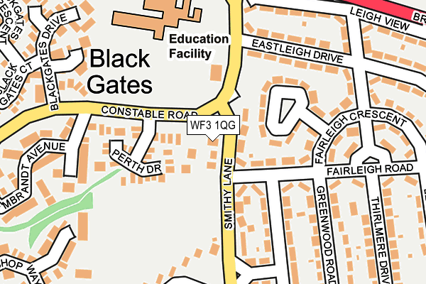 WF3 1QG map - OS OpenMap – Local (Ordnance Survey)