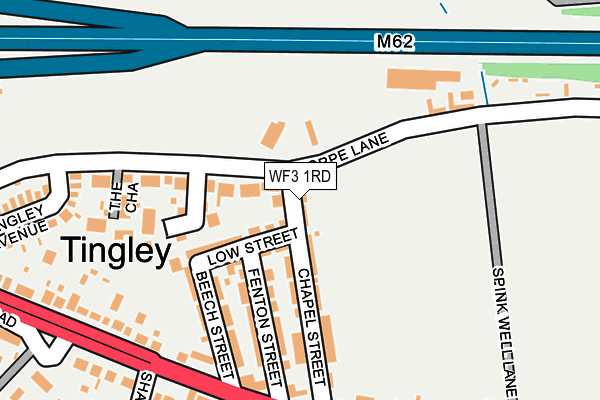 WF3 1RD map - OS OpenMap – Local (Ordnance Survey)