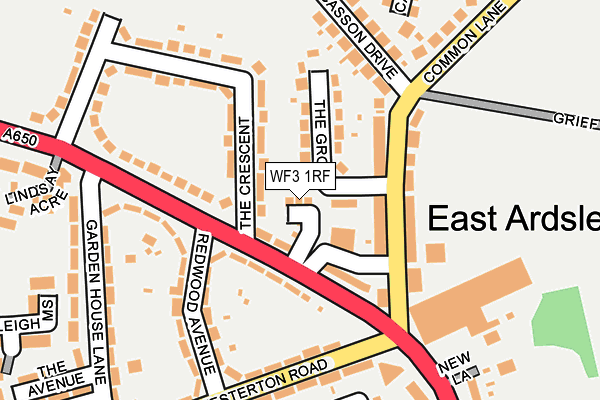 WF3 1RF map - OS OpenMap – Local (Ordnance Survey)