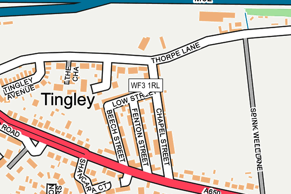 WF3 1RL map - OS OpenMap – Local (Ordnance Survey)