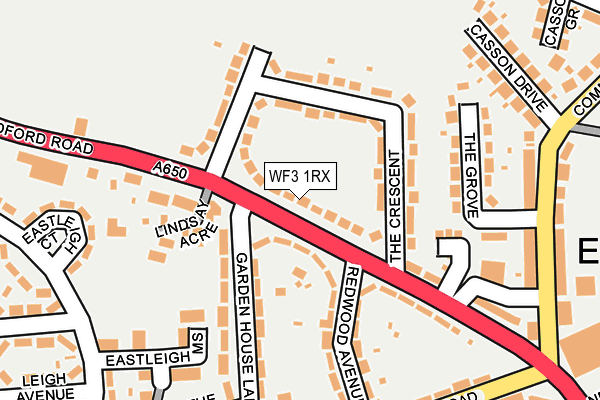 WF3 1RX map - OS OpenMap – Local (Ordnance Survey)