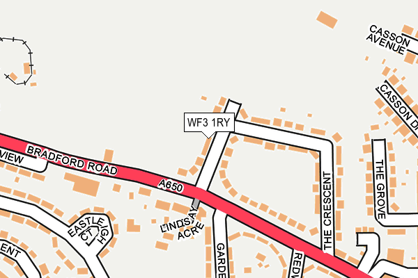 WF3 1RY map - OS OpenMap – Local (Ordnance Survey)