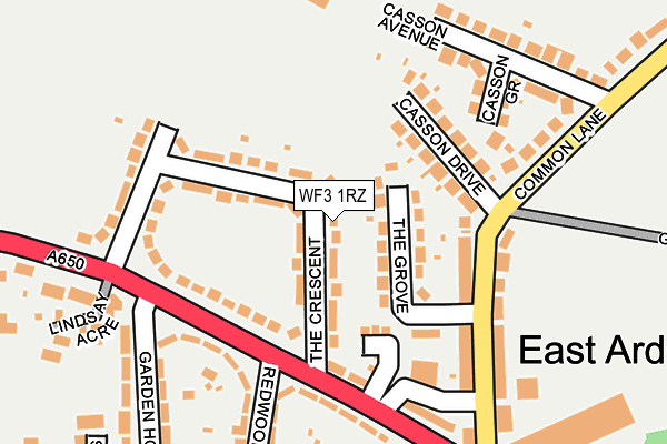 WF3 1RZ map - OS OpenMap – Local (Ordnance Survey)