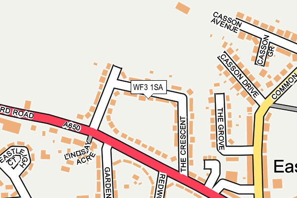 WF3 1SA map - OS OpenMap – Local (Ordnance Survey)