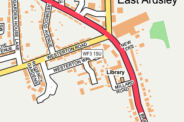 WF3 1SU map - OS OpenMap – Local (Ordnance Survey)