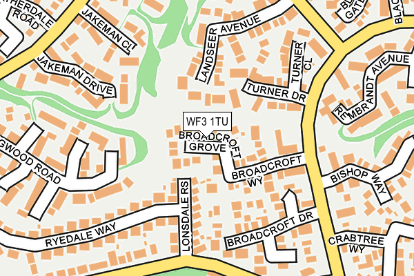 WF3 1TU map - OS OpenMap – Local (Ordnance Survey)