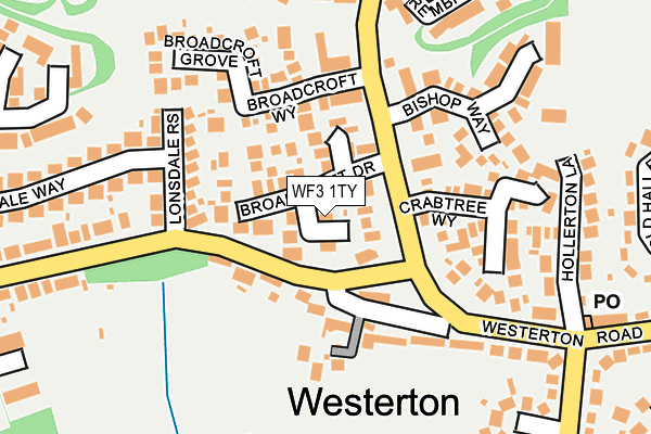 WF3 1TY map - OS OpenMap – Local (Ordnance Survey)