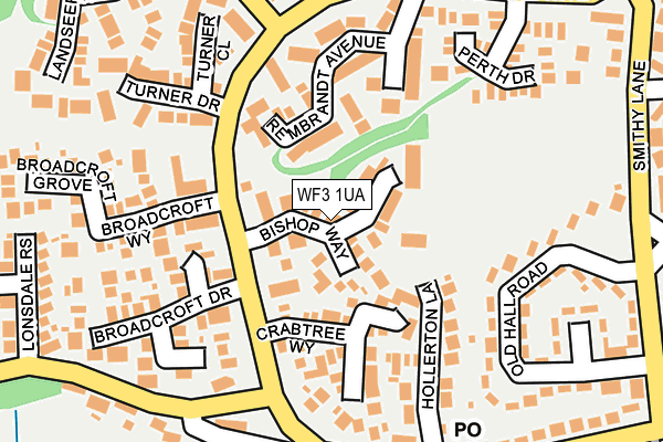 WF3 1UA map - OS OpenMap – Local (Ordnance Survey)