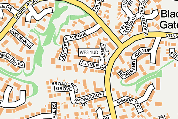 WF3 1UD map - OS OpenMap – Local (Ordnance Survey)