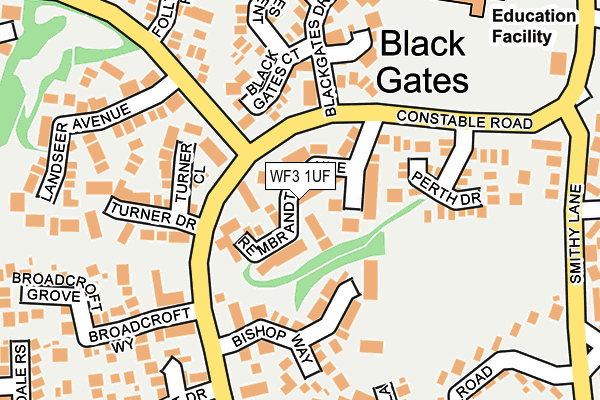 WF3 1UF map - OS OpenMap – Local (Ordnance Survey)