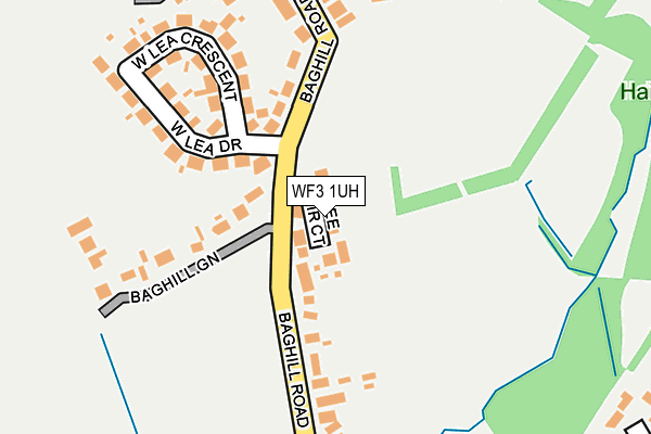 WF3 1UH map - OS OpenMap – Local (Ordnance Survey)