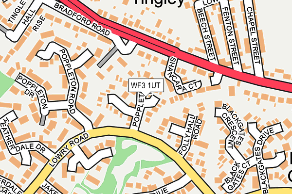 WF3 1UT map - OS OpenMap – Local (Ordnance Survey)