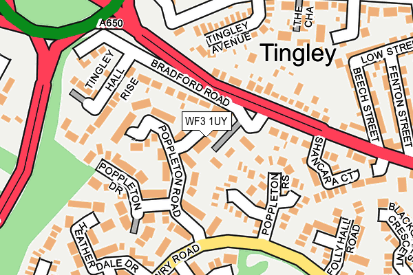 WF3 1UY map - OS OpenMap – Local (Ordnance Survey)