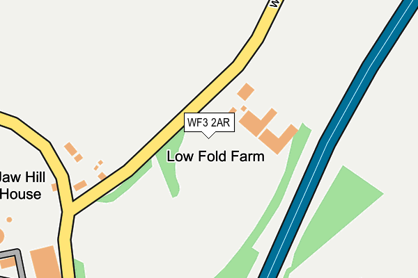 WF3 2AR map - OS OpenMap – Local (Ordnance Survey)