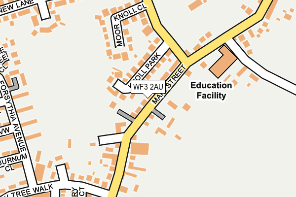 WF3 2AU map - OS OpenMap – Local (Ordnance Survey)