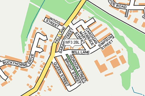 WF3 2BL map - OS OpenMap – Local (Ordnance Survey)