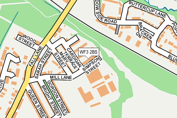 WF3 2BS map - OS OpenMap – Local (Ordnance Survey)