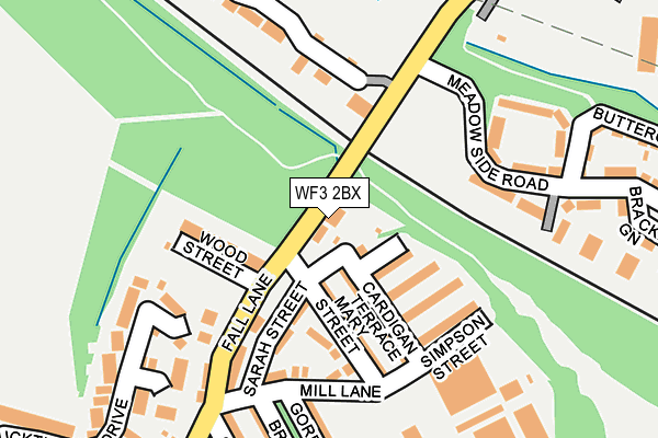 WF3 2BX map - OS OpenMap – Local (Ordnance Survey)