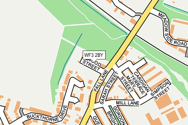 WF3 2BY map - OS OpenMap – Local (Ordnance Survey)