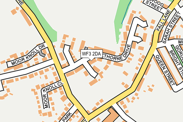 WF3 2DA map - OS OpenMap – Local (Ordnance Survey)