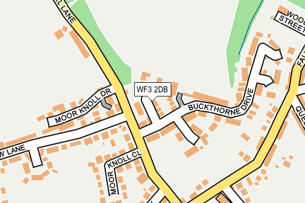 WF3 2DB map - OS OpenMap – Local (Ordnance Survey)