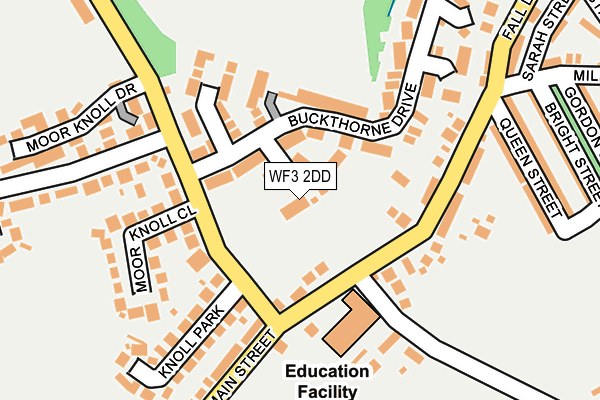 WF3 2DD map - OS OpenMap – Local (Ordnance Survey)