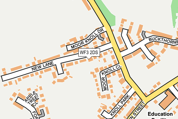 WF3 2DS map - OS OpenMap – Local (Ordnance Survey)