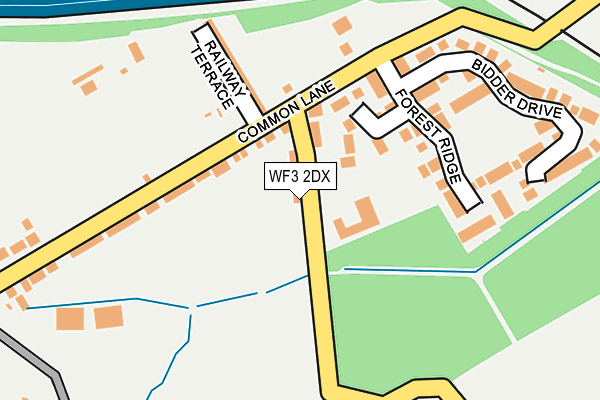 WF3 2DX map - OS OpenMap – Local (Ordnance Survey)